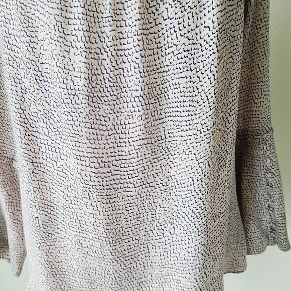 Derek Lam 10 Crosby Blouse Sz 8 Button Sleeve 100% Silk Whimsy Cottagecore Pink - Picture 5 of 11